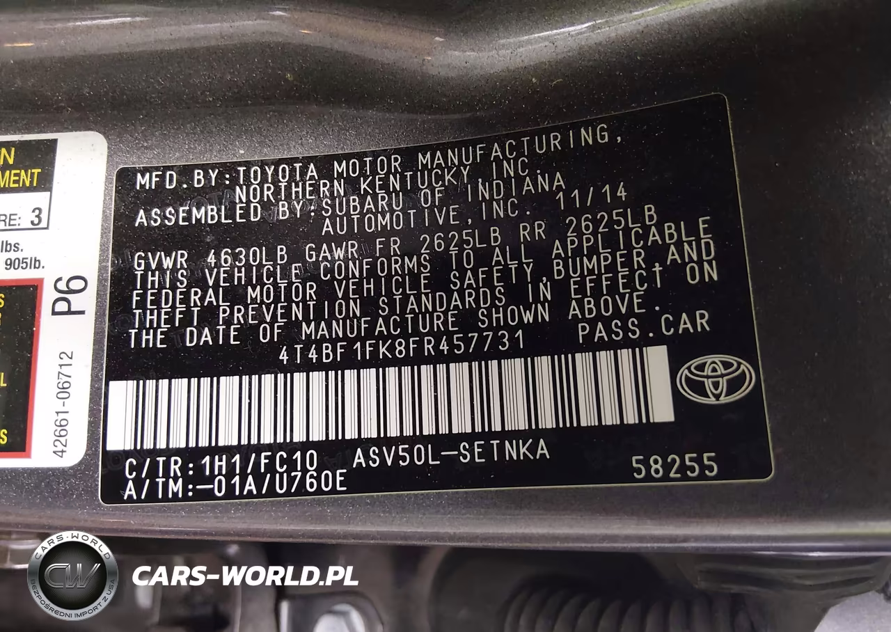 2015 Toyota Camry Le VIN:4T4BF1FK8FR457731 - 9