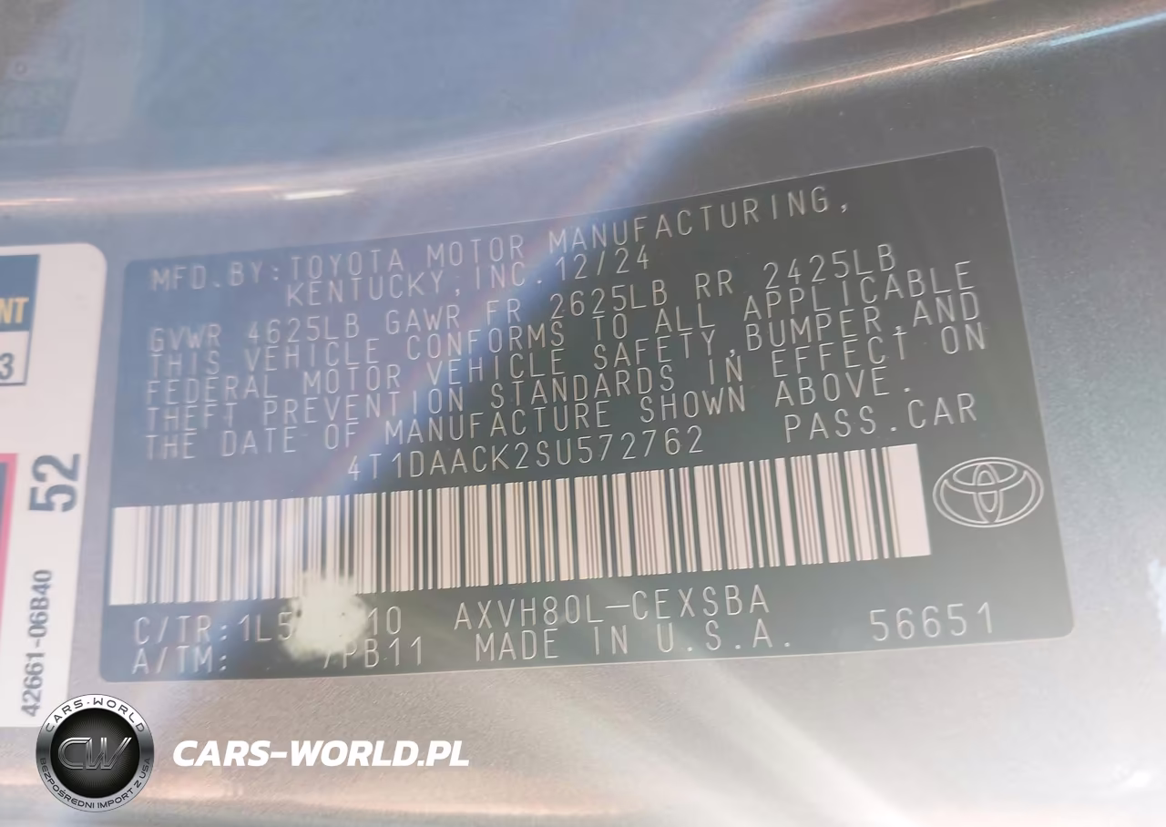 2025 Toyota Camry Se VIN:4T1DAACK2SU572762 - 9