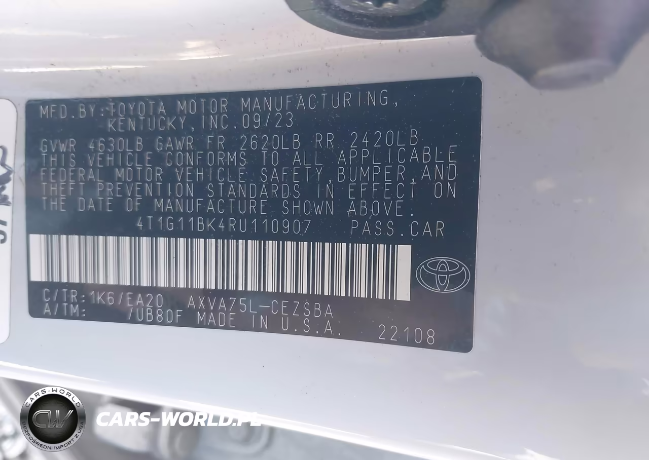 2024 Toyota Camry Se VIN:4T1G11BK4RU110907 - 9