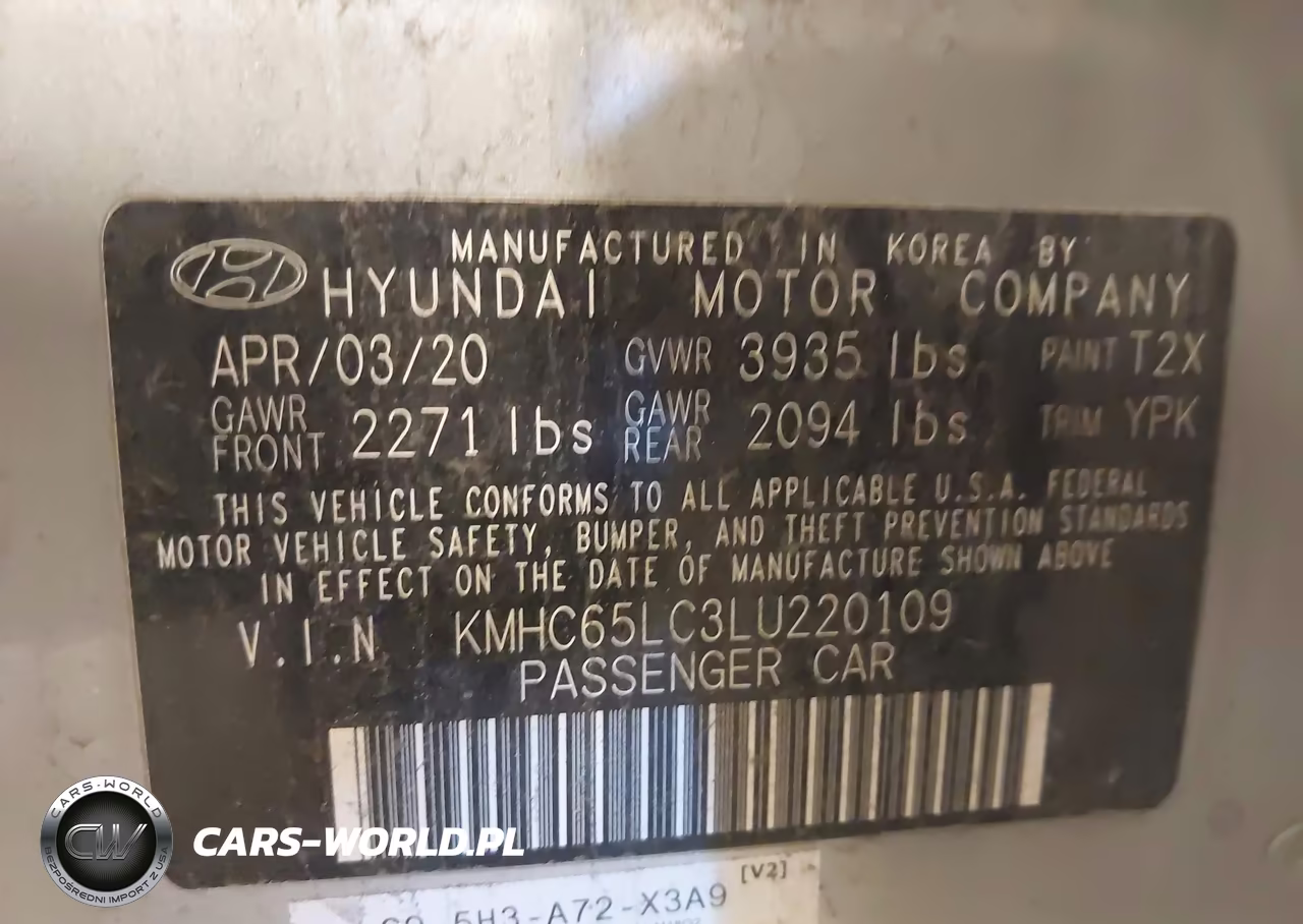 2020 Hyundai Ioniq Hybrid Blue VIN:KMHC65LC3LU220109 - 9