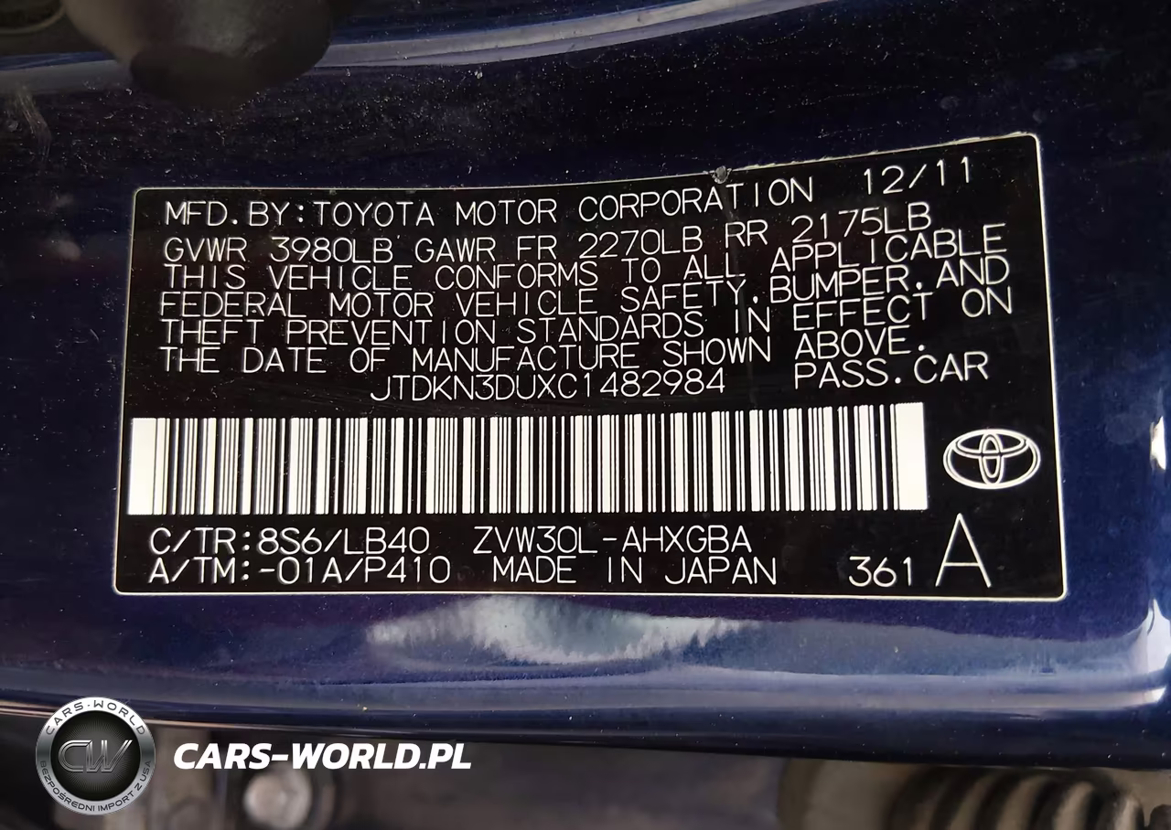 2012 Toyota Prius Four VIN:JTDKN3DUXC1482984 - 9