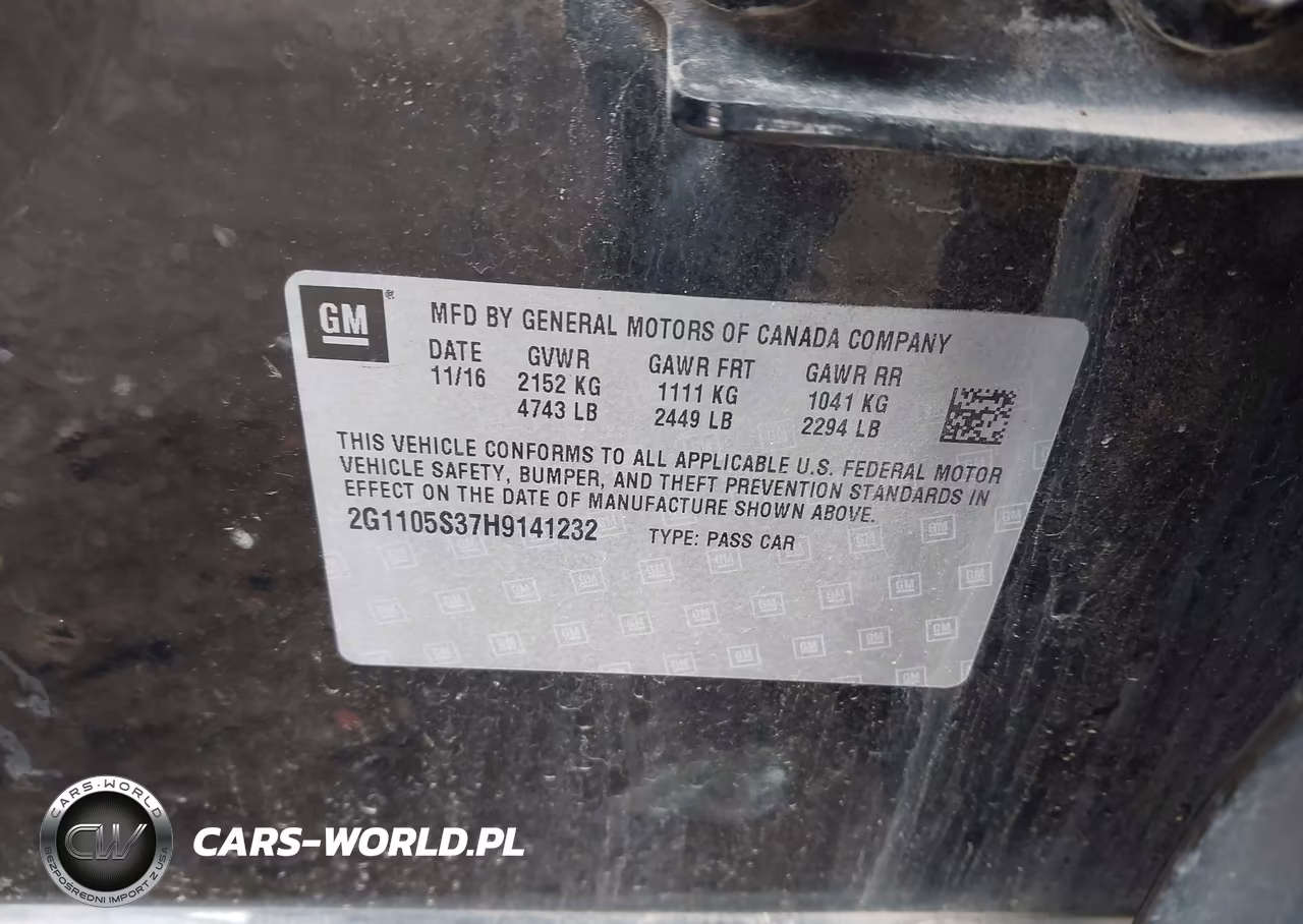 2017 Chevrolet Impala 1Lt VIN:2G1105S37H9141232 - 9
