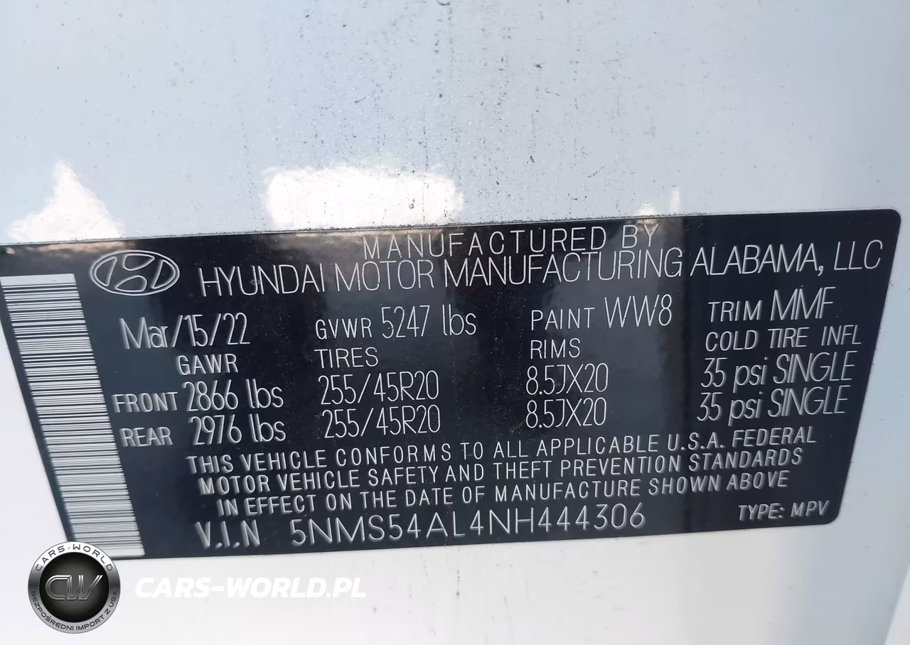 2022 Hyundai Santa Fe Calligraphy VIN:5NMS54AL4NH444306 - 9