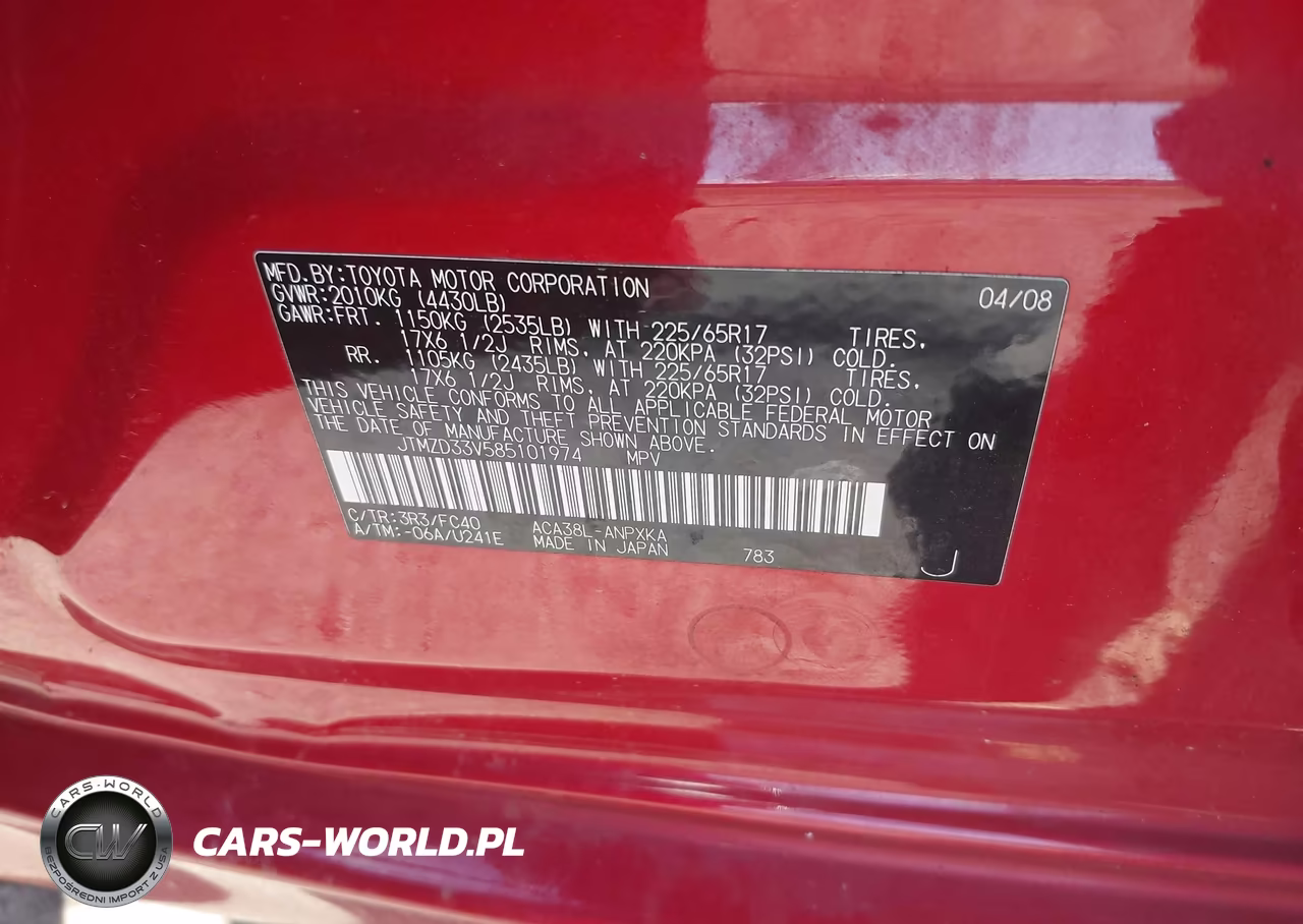 2008 Toyota Rav4 VIN:JTMZD33V585101974 - 9