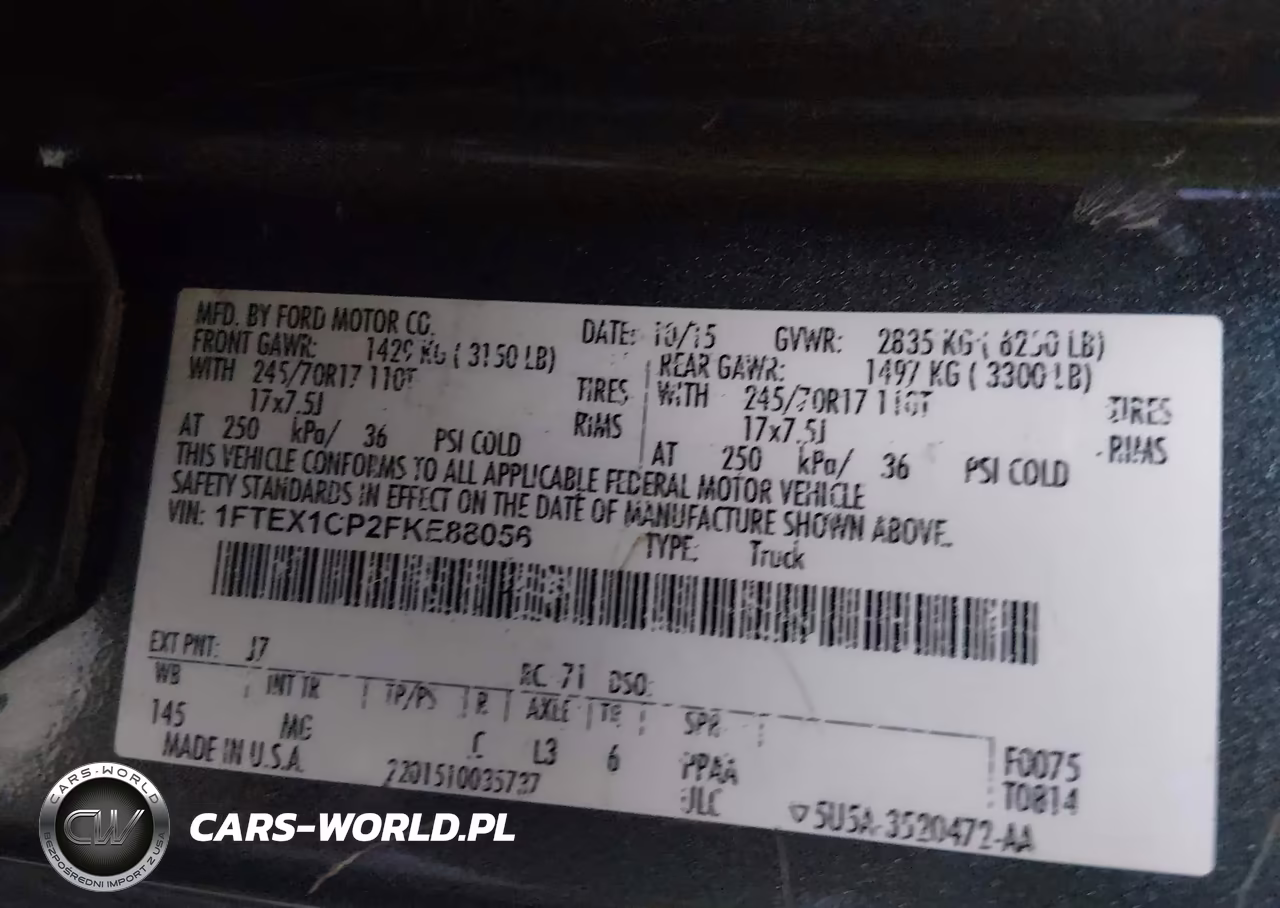 2015 Ford F-150 Xlt VIN:1FTEX1CP2FKE88056 - 9