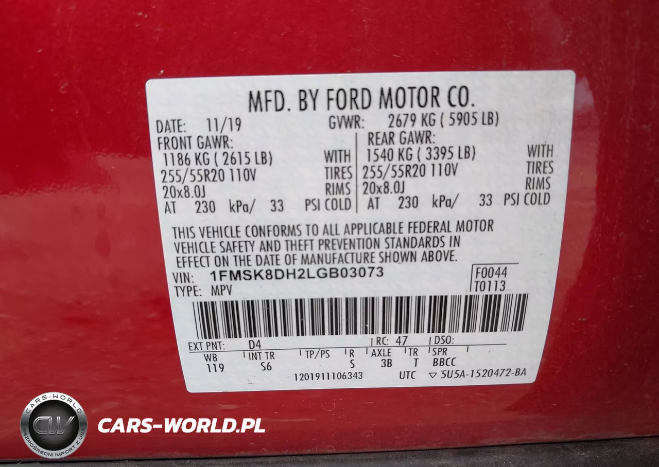 2020 Ford Explorer Xlt VIN:1FMSK8DH2LGB03073 - 9