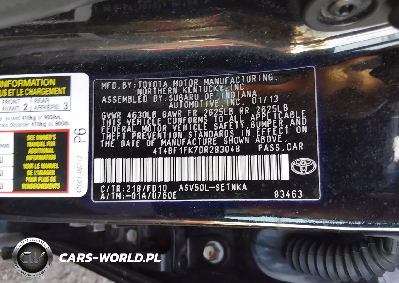 2013 Toyota Camry Le VIN:4T4BF1FK7DR283048 - 9