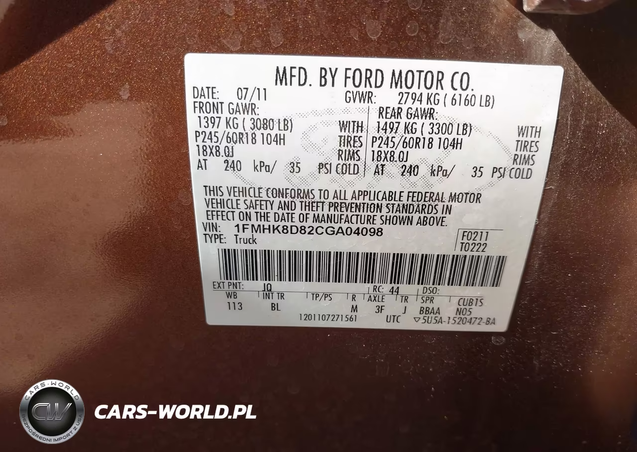 2012 Ford Explorer Xlt VIN:1FMHK8D82CGA04098 - 9