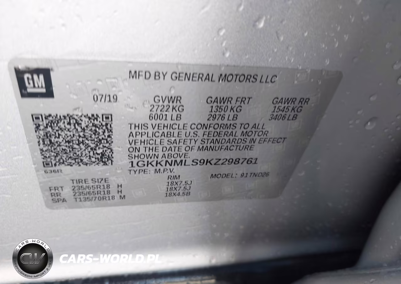 2019 GMC Acadia Slt-1 VIN:1GKKNMLS9KZ298761 - 9