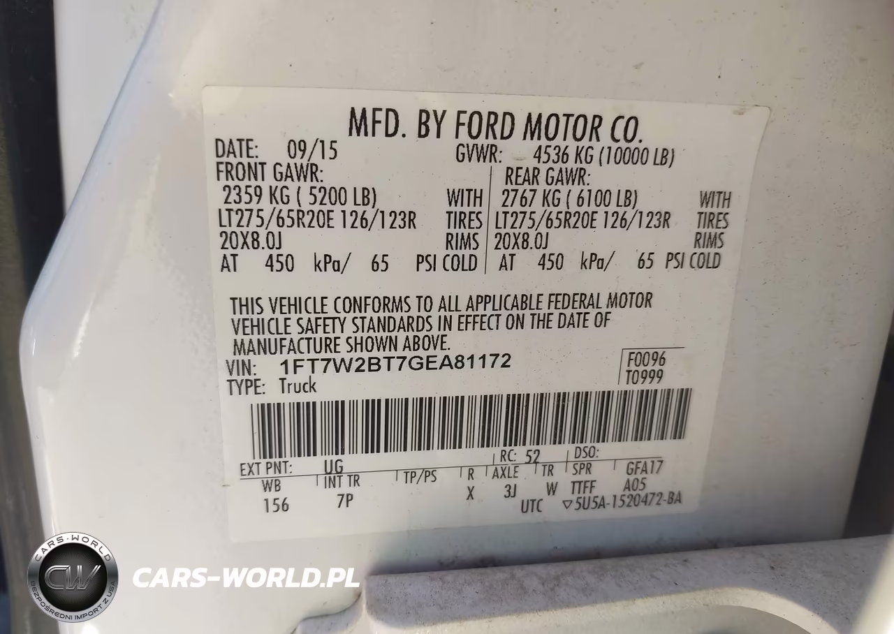 2016 Ford F-250 Lariat VIN:1FT7W2BT7GEA81172 - 9