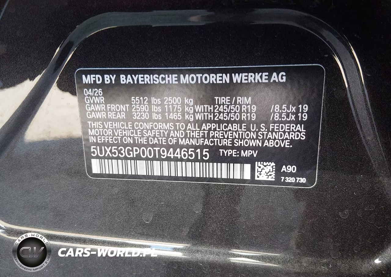 2026 BMW X3 30 xDrive VIN:5UX53GP00T9446515 - 9