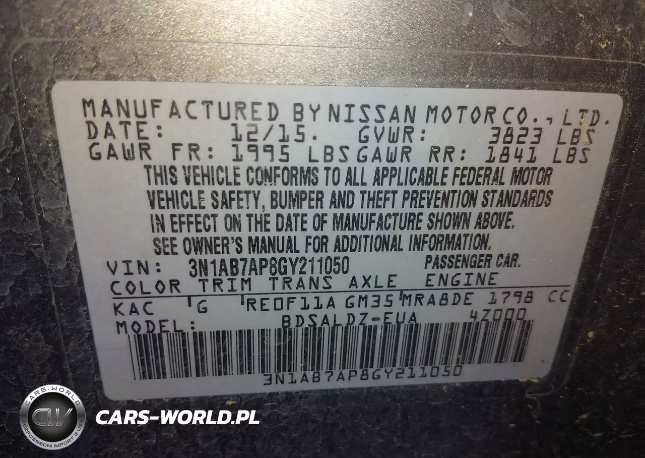 2016 Nissan Sentra Sv VIN:3N1AB7AP8GY211050 - 9