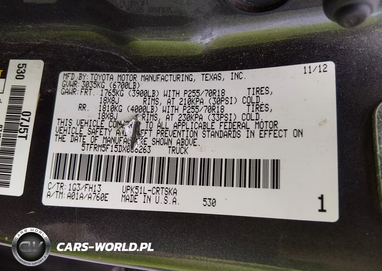 2013 Toyota Tundra Grade 4.6L V8 VIN:5TFRM5F15DX056263 - 9