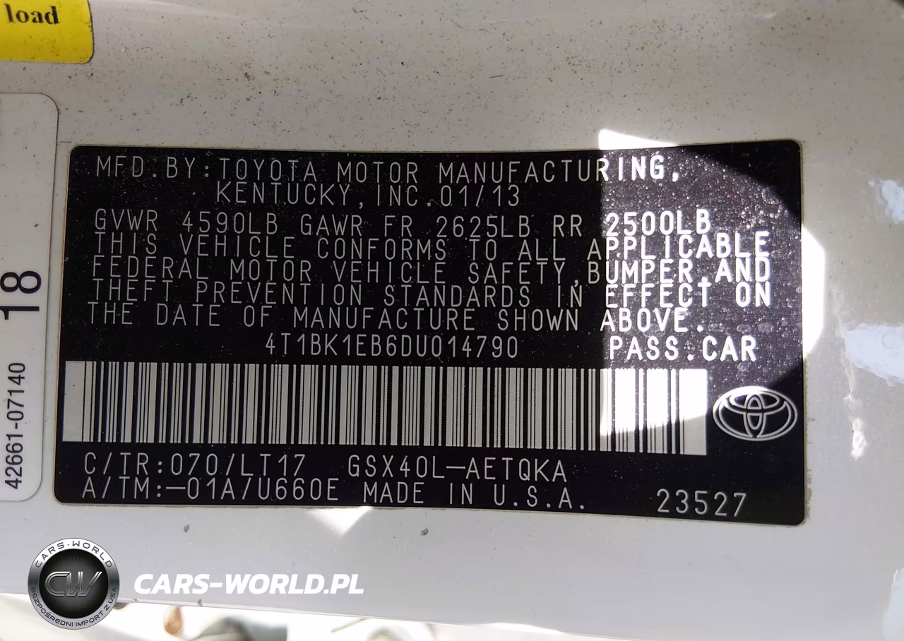 2013 Toyota Avalon Xle Touring VIN:4T1BK1EB6DU014790 - 9