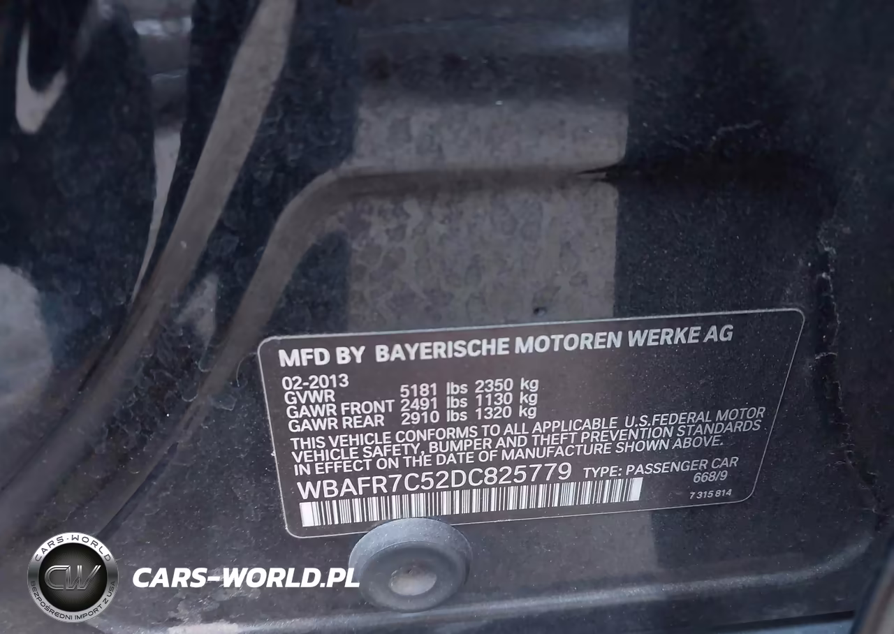2013 BMW 535I VIN:WBAFR7C52DC825779 - 9