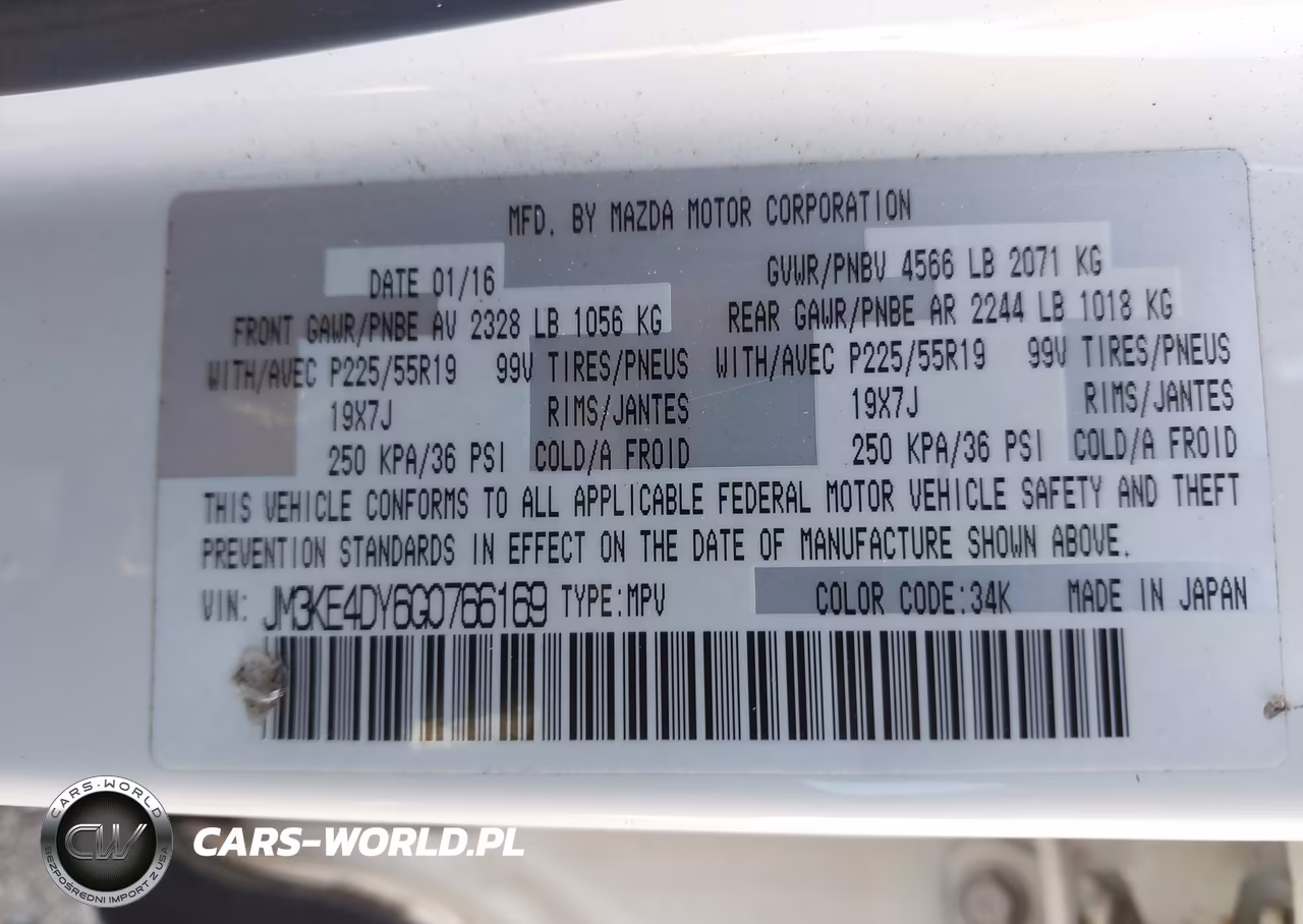 2016 Mazda Cx-5 Grand Touring VIN:JM3KE4DY6G0766169 - 9