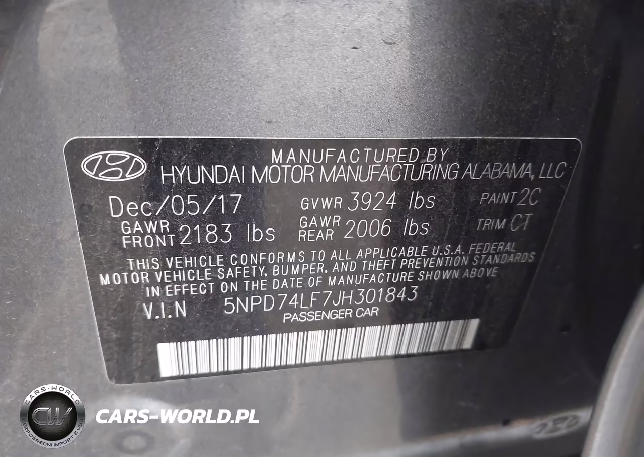 2018 Hyundai Elantra Se VIN:5NPD74LF7JH301843 - 9