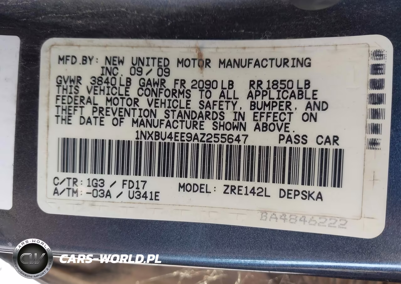 2010 Toyota Corolla S VIN:1NXBU4EE9AZ255647 - 9
