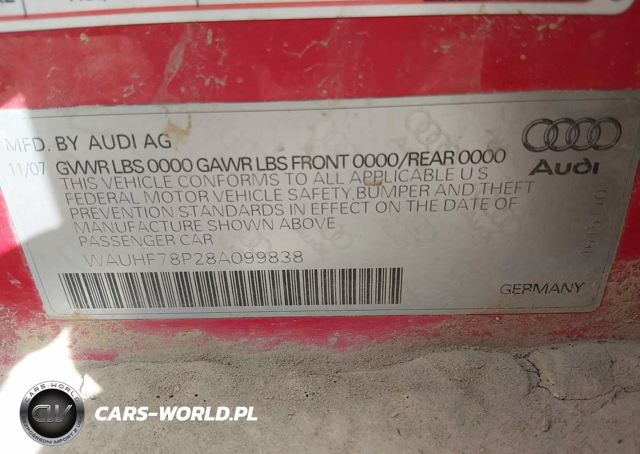 2008 Audi A3 2.0T VIN:WAUHF78P28A099838 - 9