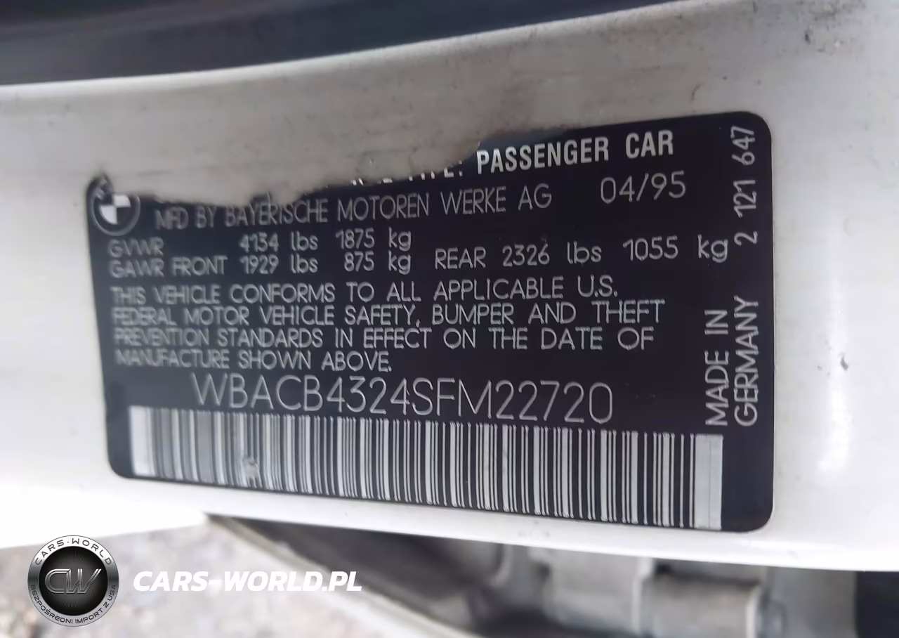 1995 BMW 325 I Automatic VIN:WBACB4324SFM22720 - 9