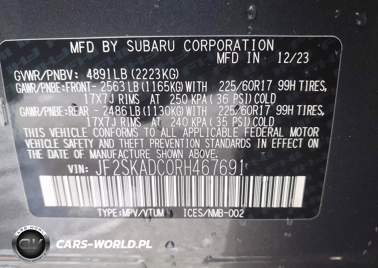 2024 Subaru Forester Premium VIN:JF2SKADC0RH467691 - 9
