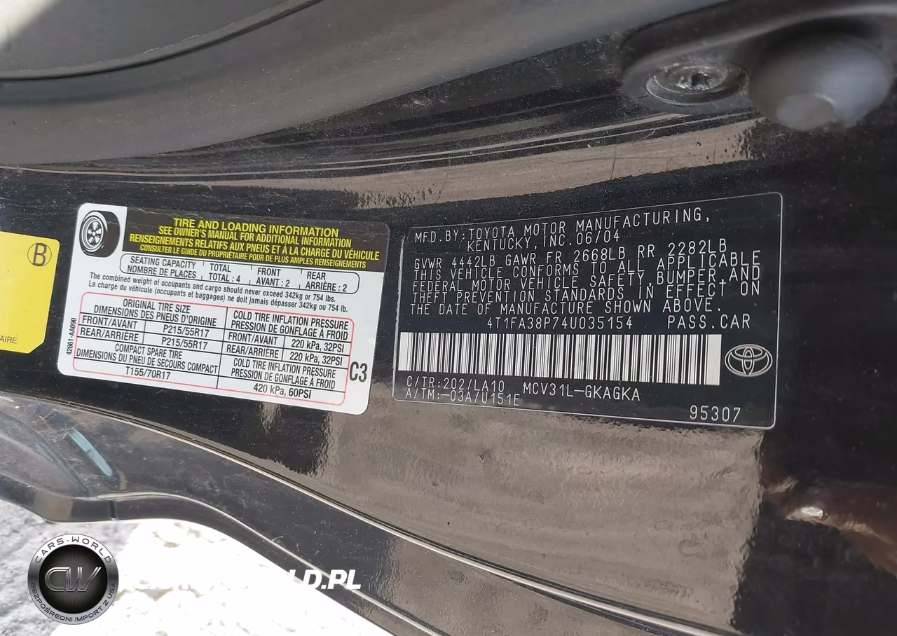 2004 Toyota Camry Solara Sle VIN:4T1FA38P74U035154 - 9