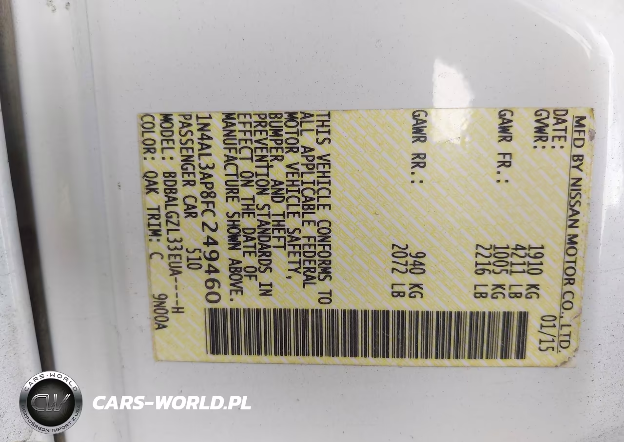 2015 Nissan Altima 2.5 S VIN:1N4AL3AP8FC249460 - 9