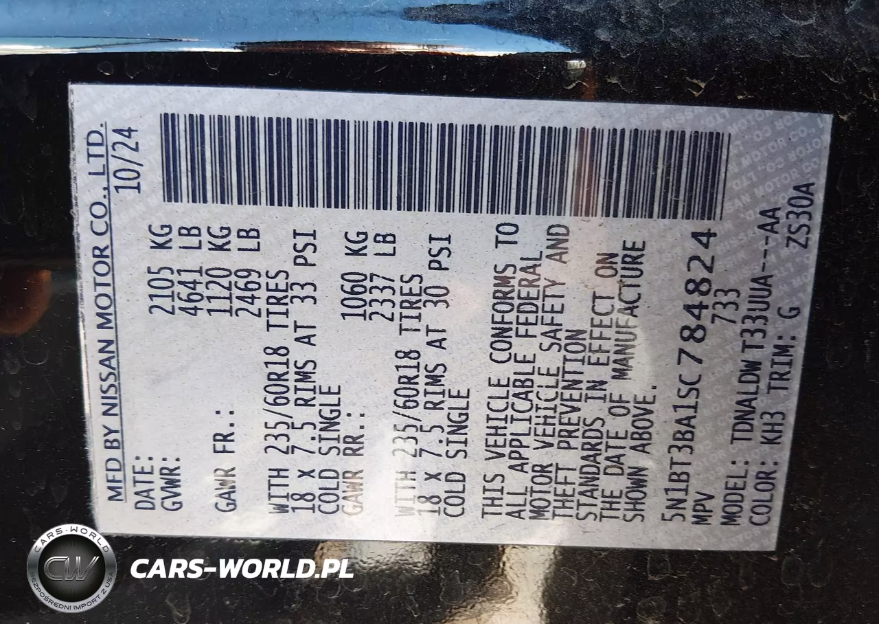 2025 Nissan Rogue Sv Fwd VIN:5N1BT3BA1SC784824 - 9