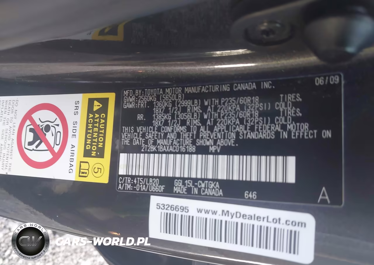 2010 Lexus Rx 350 VIN:2T2BK1BAXAC016188 - 9