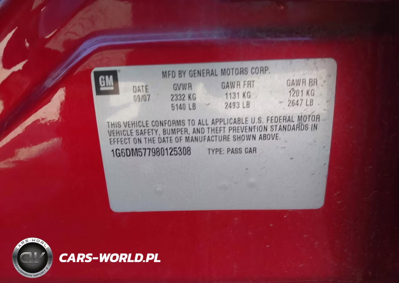 2008 Cadillac Cts Standard VIN:1G6DM577980125308 - 9