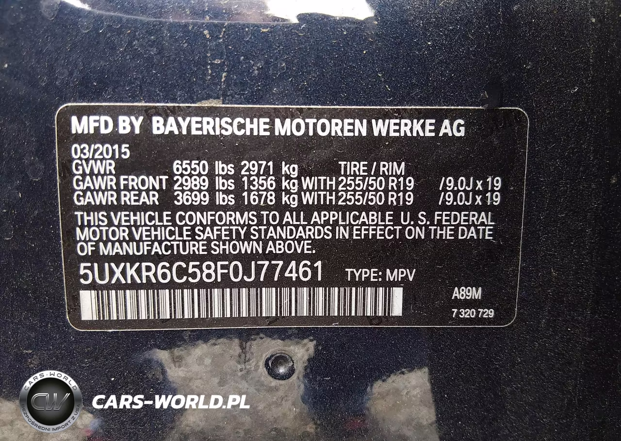 2015 BMW X5 xDrive50I VIN:5UXKR6C58F0J77461 - 9