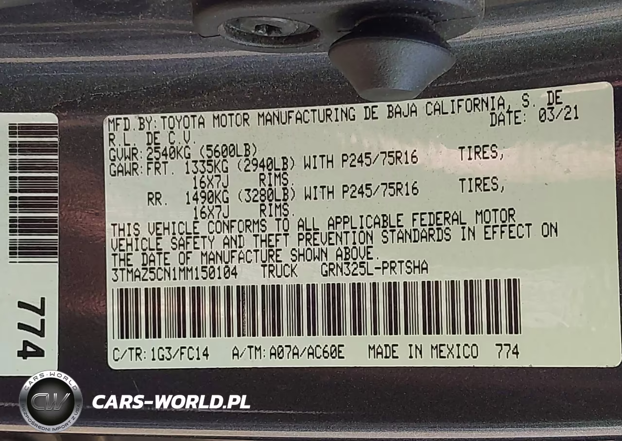 2021 Toyota Tacoma Sr5 V6 VIN:3TMAZ5CN1MM150104 - 9