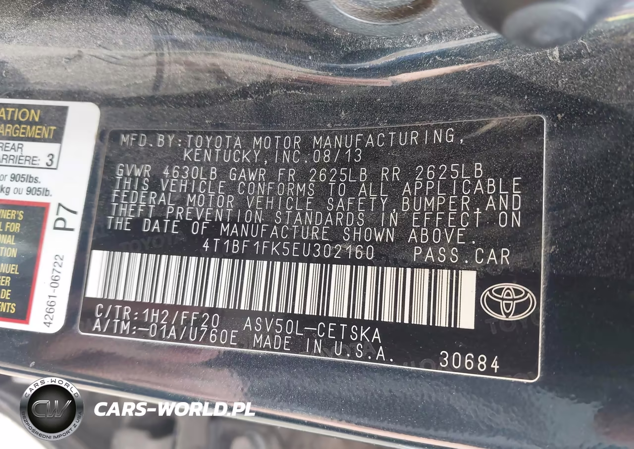 2014 Toyota Camry Se VIN:4T1BF1FK5EU302160 - 9