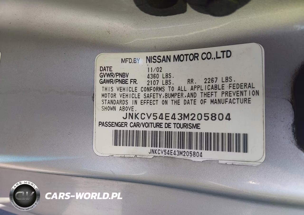 2003 Infiniti G35 Base W-Leather VIN:JNKCV54E43M205804 - 9