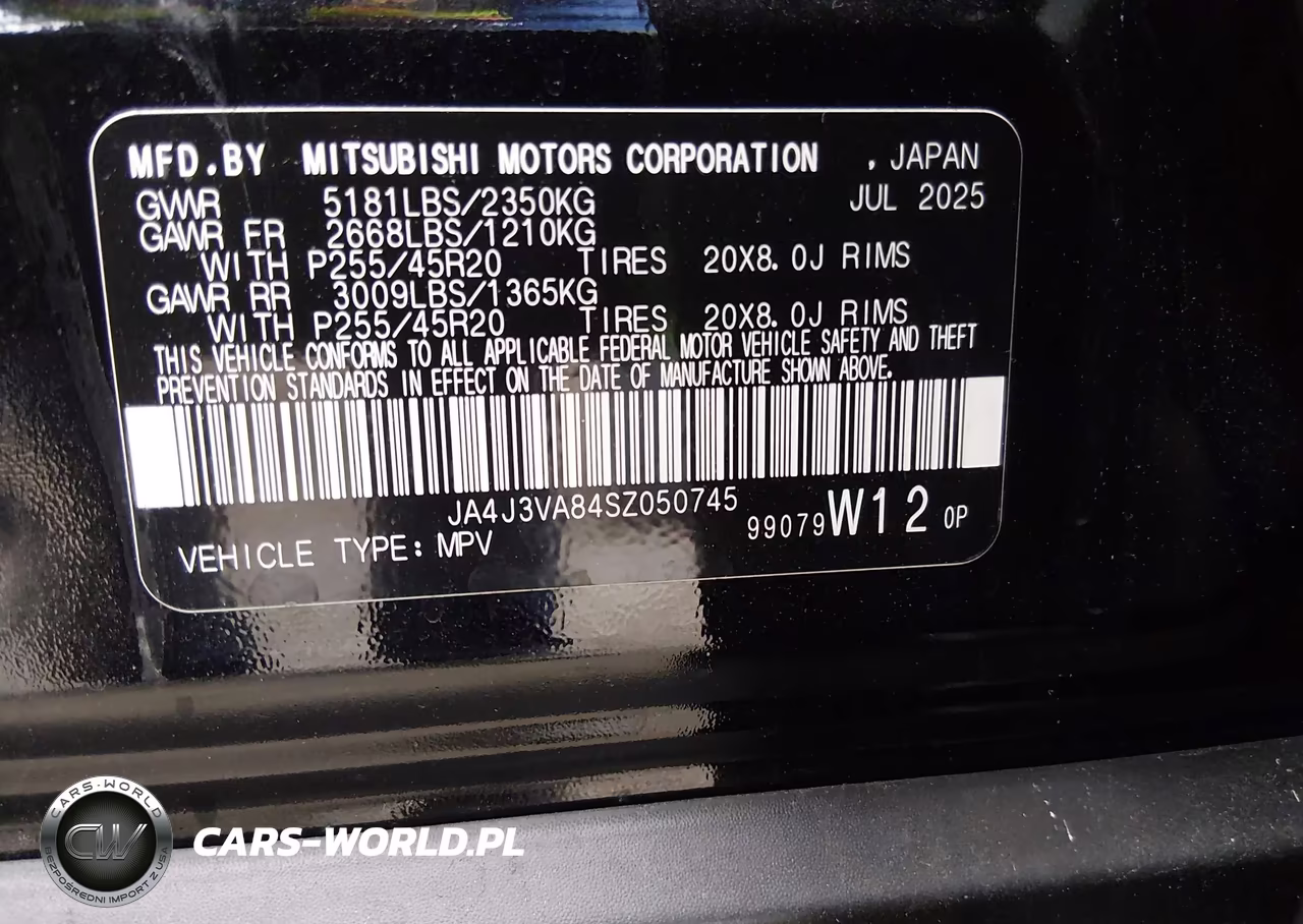 2025 Mitsubishi Outlander Se 2.5 2Wd VIN:JA4J3VA84SZ050745 - 9