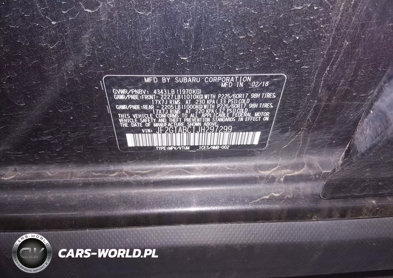 2018 Subaru Crosstrek 2.0I Premium VIN:JF2GTABC1JH297299 - 9