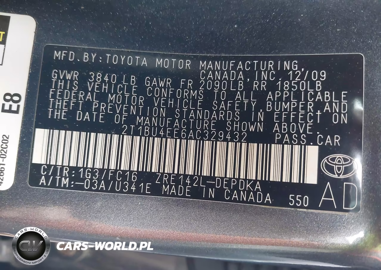 2010 Toyota Corolla Le VIN:2T1BU4EE6AC329432 - 9