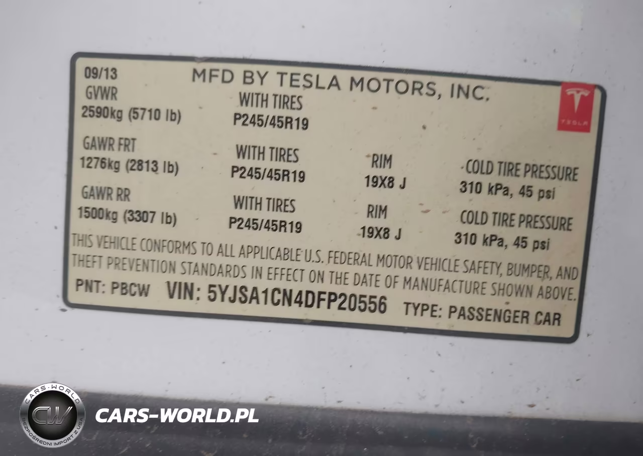2013 Tesla Model S VIN:5YJSA1CN4DFP20556 - 9