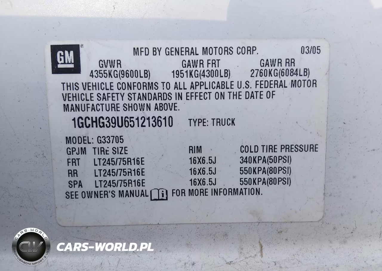 2005 Chevrolet Express VIN:1GCHG39U651213610 - 9