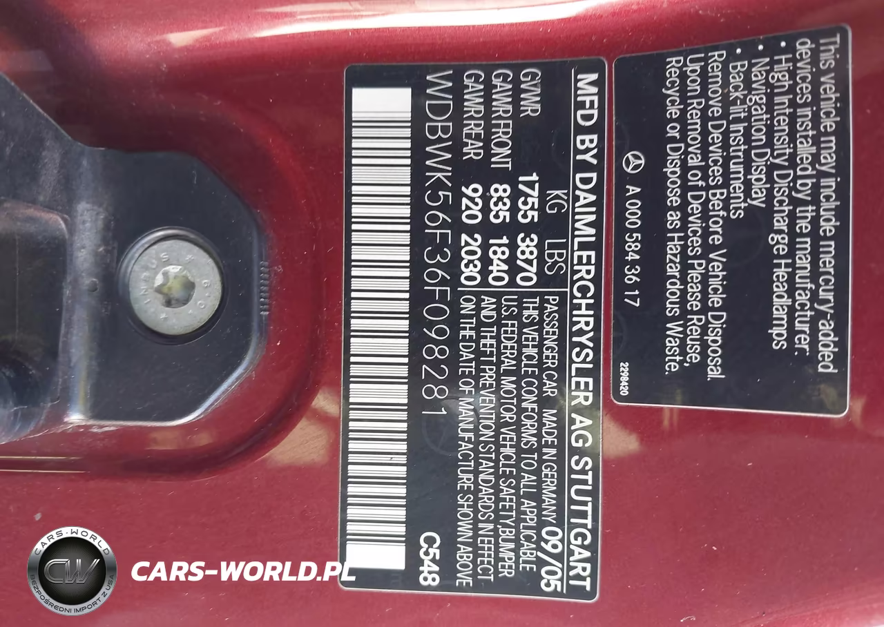 2006 Mercedes-Benz Slk 350 VIN:WDBWK56F36F098281 - 9