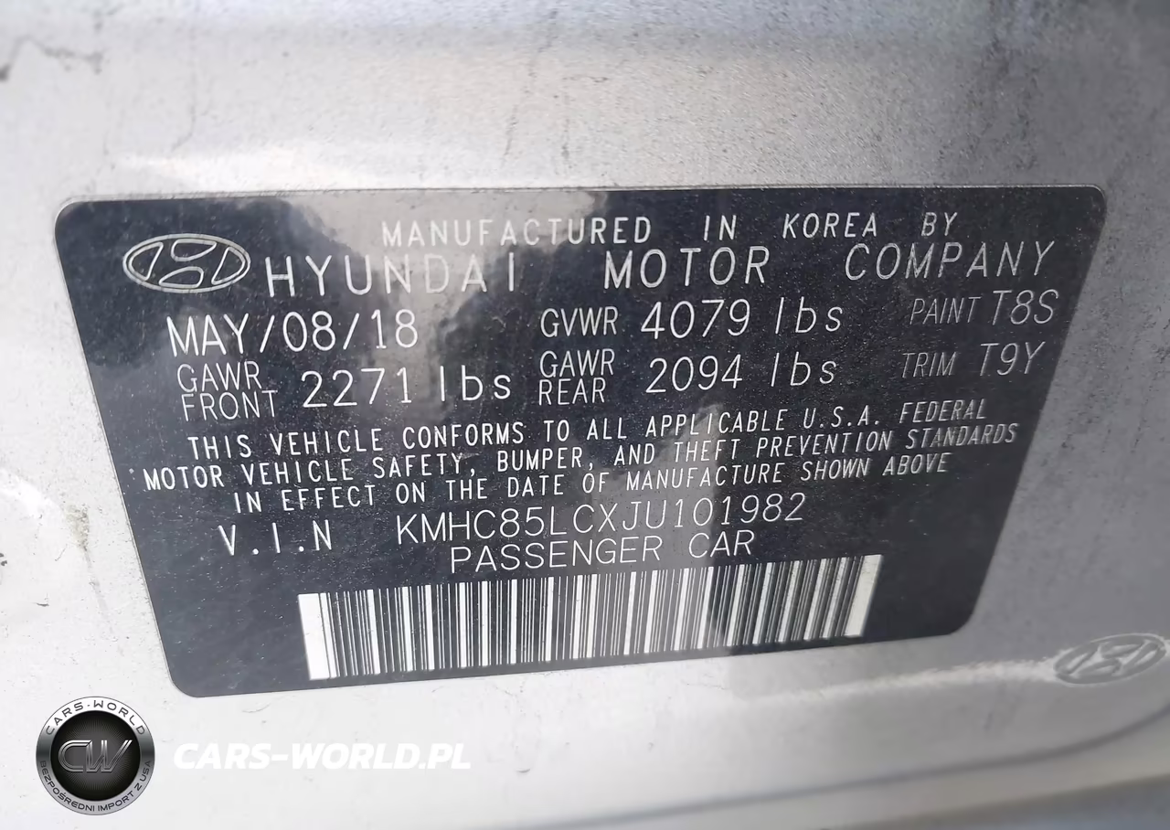 2018 Hyundai Ioniq Hybrid Limited VIN:KMHC85LCXJU101982 - 9