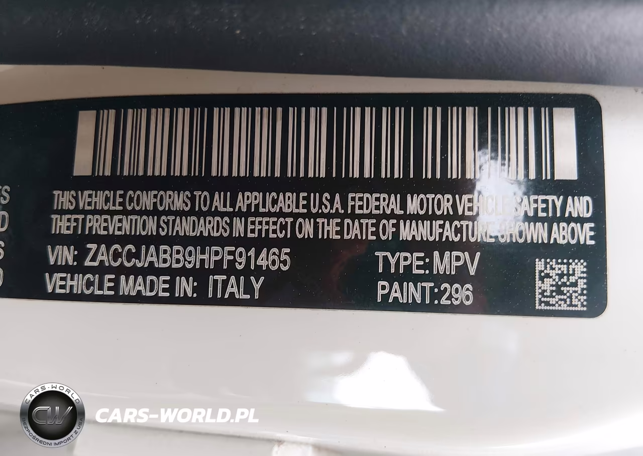 2017 Jeep Renegade Latitude Fwd VIN:ZACCJABB9HPF91465 - 9