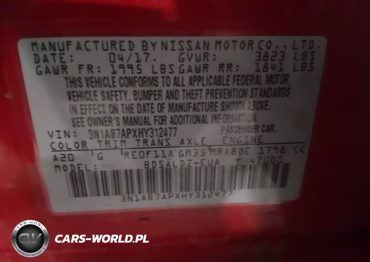 2017 Nissan Sentra Sv VIN:3N1AB7APXHY312477 - 9