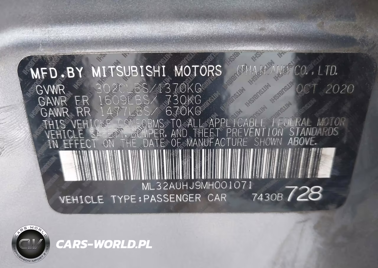 2021 Mitsubishi Mirage Carbonite Edition-Es-Le VIN:ML32AUHJ9MH001071 - 9