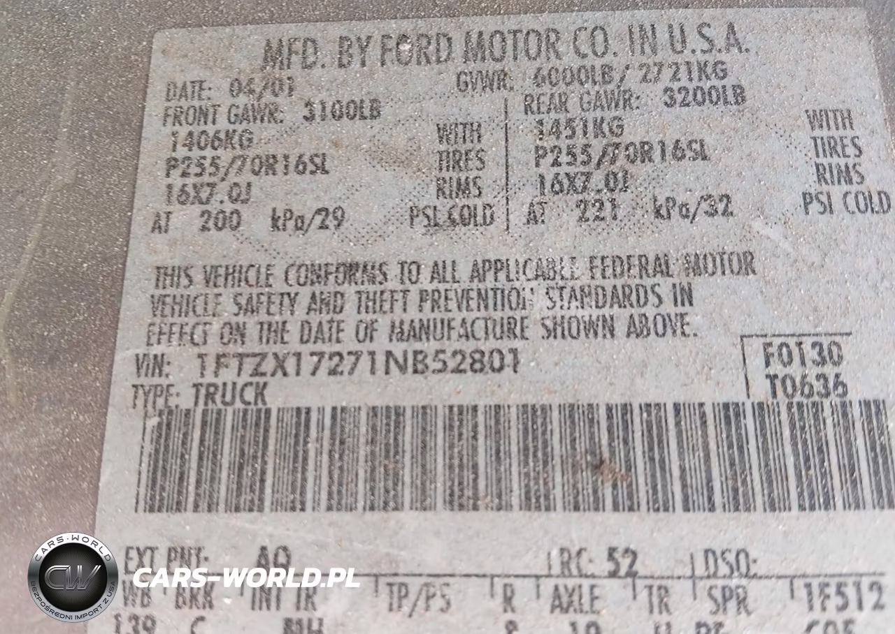 2001 Ford F-150 Xl-Xlt VIN:1FTZX17271NB52801 - 9