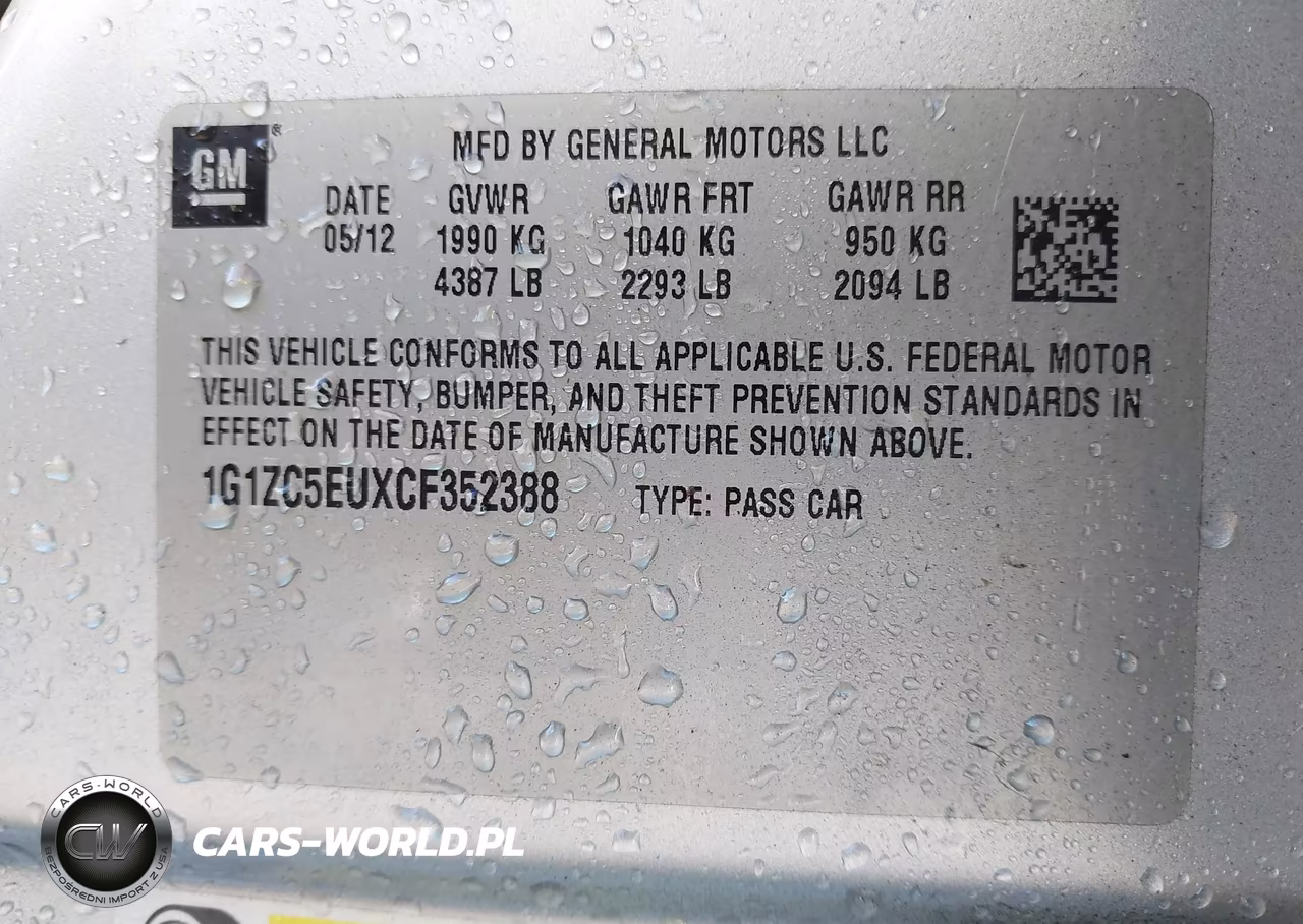 2012 Chevrolet Malibu 1Lt VIN:1G1ZC5EUXCF352388 - 9