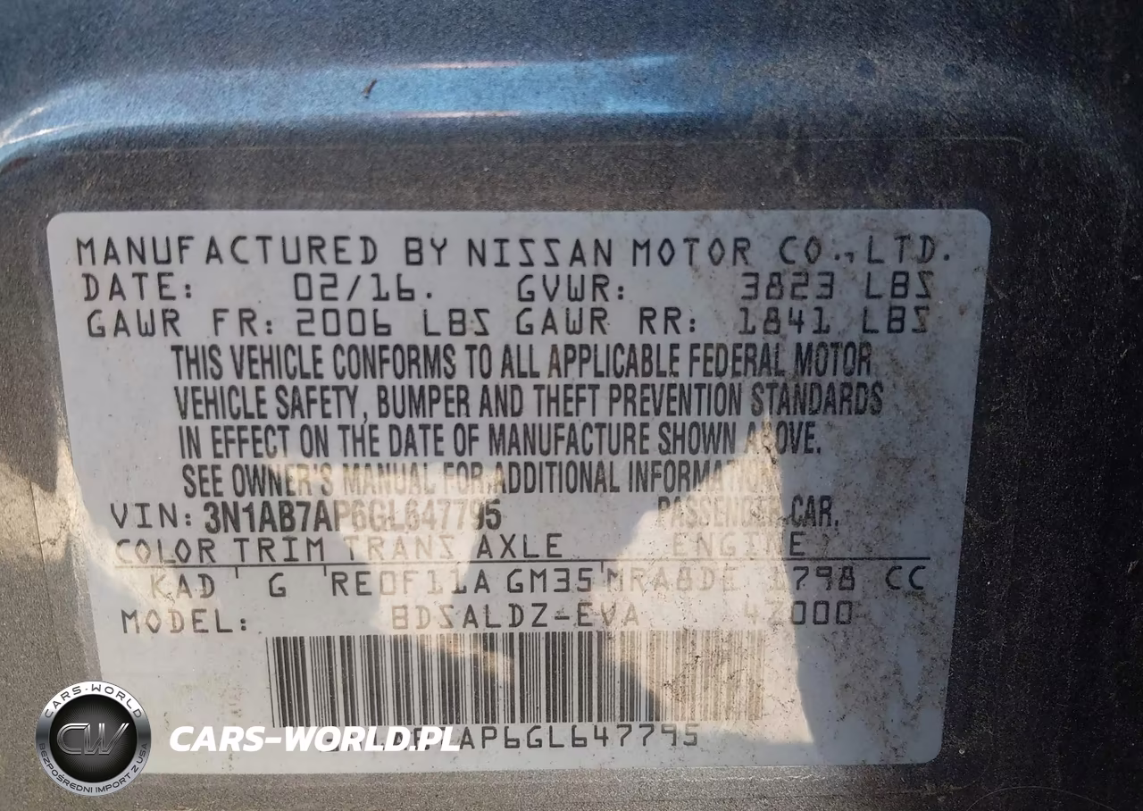 2016 Nissan Sentra Fe+ S-S-Sl-Sr-Sv VIN:3N1AB7AP6GL647795 - 9