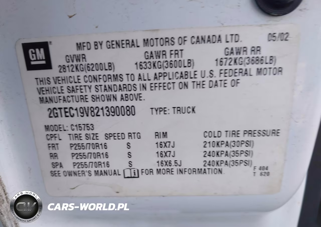 2002 GMC New Sierra C1500 VIN:2GTEC19V821390080 - 9