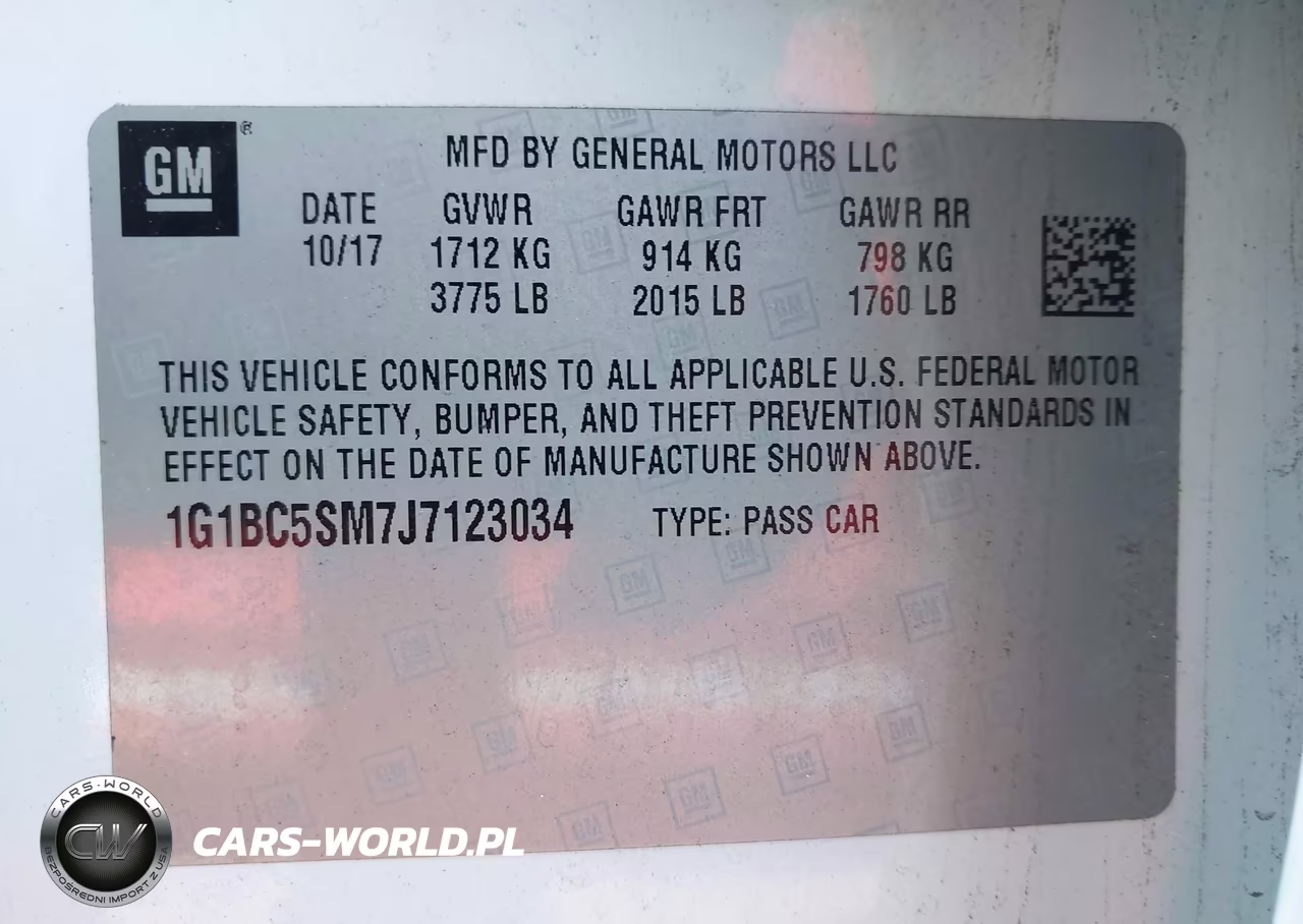 2018 Chevrolet Cruze Ls Auto VIN:1G1BC5SM7J7123034 - 9