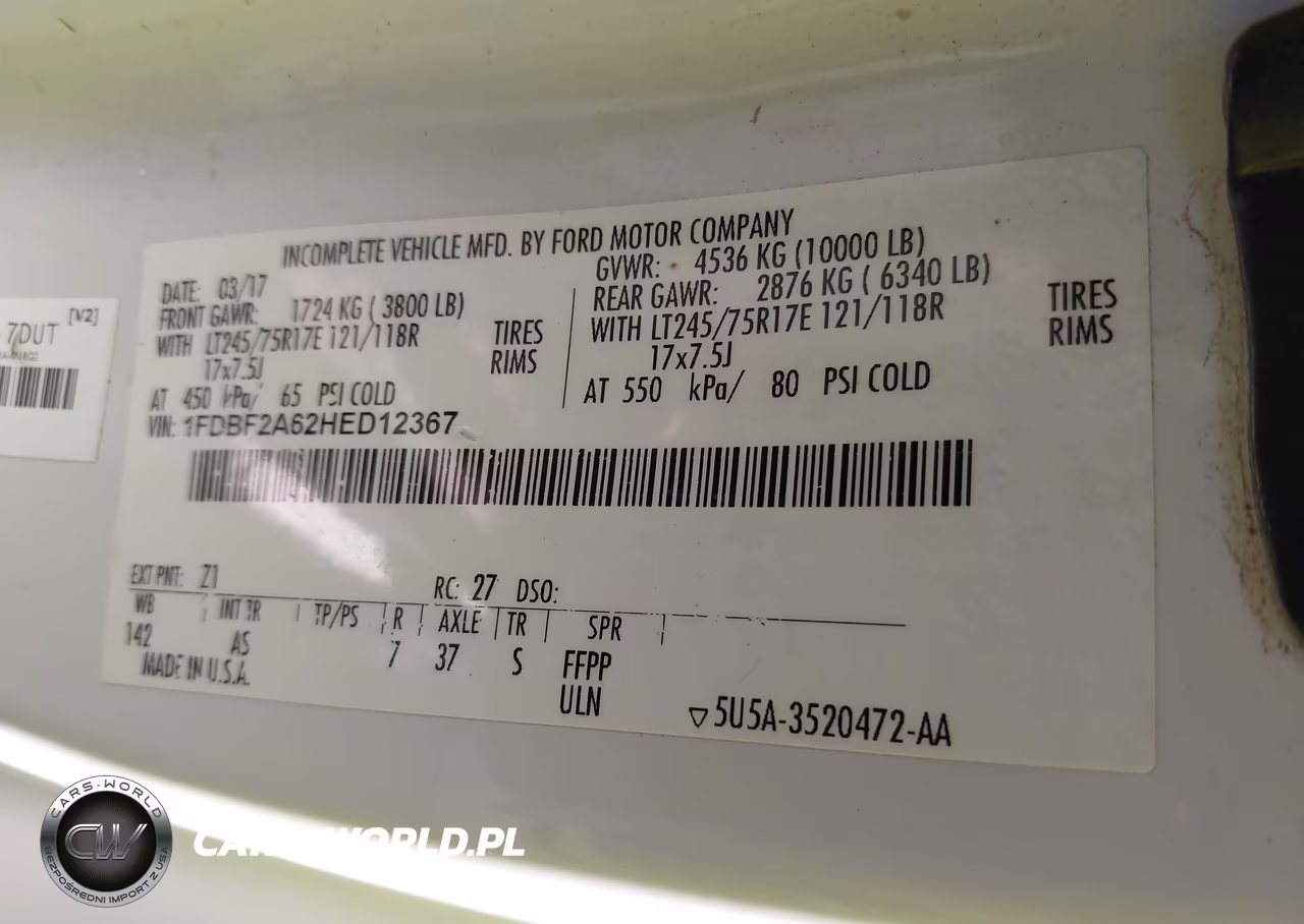 2017 Ford F-250 Xl VIN:1FDBF2A62HED12367 - 9
